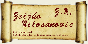 Željko Milošanović vizit kartica